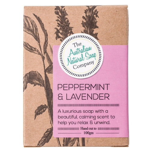 The Australian Natural Soap Co Soap Bar Peppermint & Lavender 100g - Have To Have It NZ