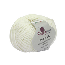 Load image into Gallery viewer, Broadway Yarns Merino DK 50g Colour 001 White