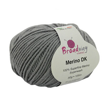 Load image into Gallery viewer, Broadway Yarns Merino DK 50g Colour 1004 Grey