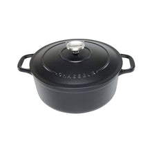 Load image into Gallery viewer, Chasseur Round 24cm/4L Black Cast Iron French Oven