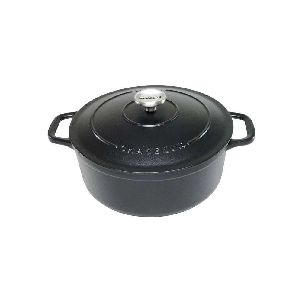 Chasseur 28cm/6.1L Black Cast Iron Round French Oven