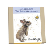Load image into Gallery viewer, Bree Merryn Rabbit &amp; Hedgehog Notecard Pack of 10
