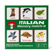 Load image into Gallery viewer, Lingo Italian Animals Memory Match-It Game