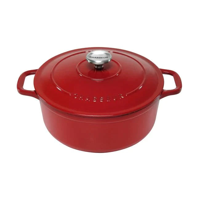 Chasseur 28cm/6.1L Inferno Red Cast Iron Round French Oven