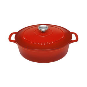Chasseur 27cm Inferno Red Cast Iron Oval French Oven - Have To Have It NZ