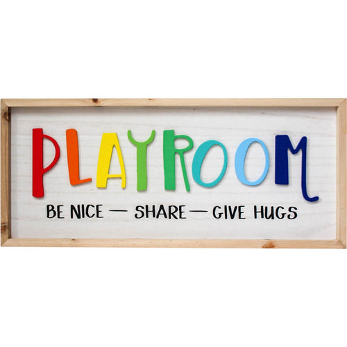 60cm Colourful Wooden Playroom Sign - Have To Have It NZ