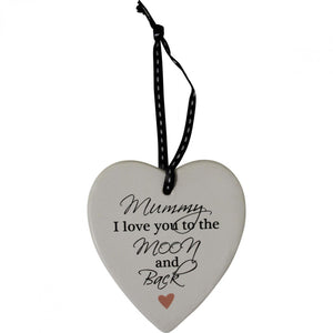 Moon & Back Mummy Ceramic Hanging Heart - Have To Have It NZ