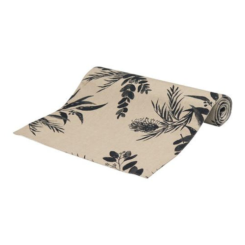 Madras Link 100% Cotton 35x140cm Coorong Charcoal Table Runner - Have To Have It NZ