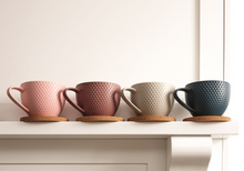 Load image into Gallery viewer, Ladelle 350ml Abode Pink Sand Textured Porcelain Mug &amp; Coaster - Have To Have It NZ