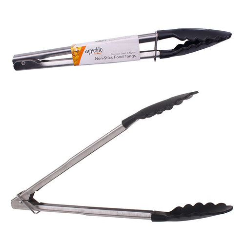 Appetito 30cm Stainless Steel Tongs With Nylon Head - Have To Have It NZ