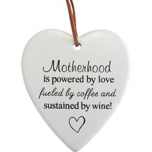 Motherhood Ceramic Hanging Heart - Have To Have It NZ