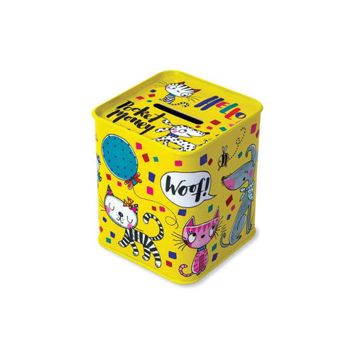 Rachel Ellen Cats & Dogs Tin Money Box - Have To Have It NZ