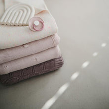 Load image into Gallery viewer, Mushie Textured Dots Blush Knitted Blanket - Have To Have It NZ