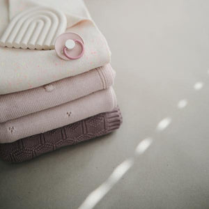 Mushie Textured Dots Blush Knitted Blanket - Have To Have It NZ