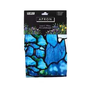 Modgy 100% Cotton Tiffany Iris Landscape Apron Packaging