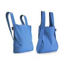 Load image into Gallery viewer, Blue notabag tote bag backpack