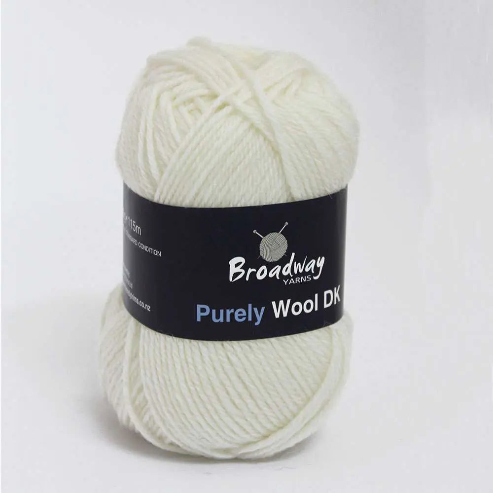 Broadway Yarns - Purely Wool 50g White