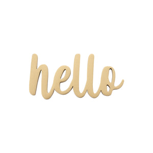 Wooden Champagne Gold Hello Magnet - Have To Have It NZ