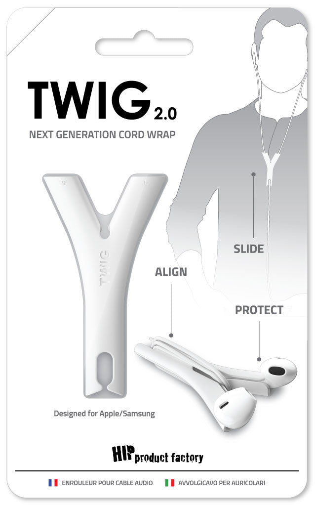 Twig White Headphone Organiser