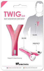 Twig Pink Headphone Organiser