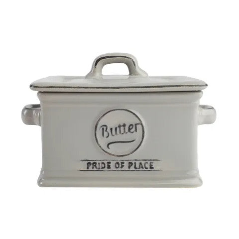 T&G Ceramic Pride Of Place Grey Butter Dish - Have To Have It NZ