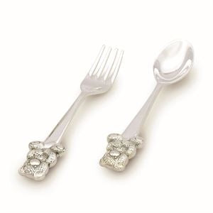 Landmark Silver Plated Teddy Bears Spoon & Fork Gift Set - Have To Have It NZ