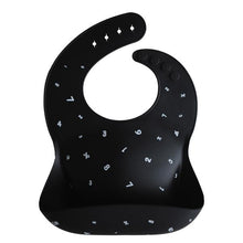 Load image into Gallery viewer, Mushie Black Numbers Silicone Bib - Have To Have It NZ