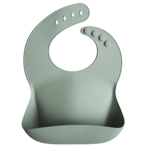 Mushie Cambridge Blue Silicone Bib - Have To Have It NZ
