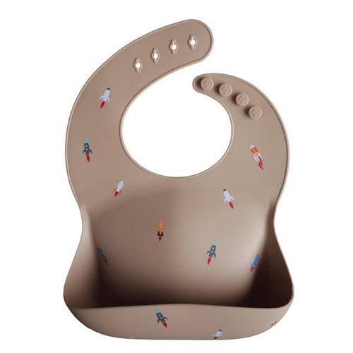 Mushie Rocket Ship Silicone Bib - Have To Have It NZ