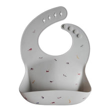 Load image into Gallery viewer, Mushie Grey Safari Silicone Bib - Have To Have It NZ
