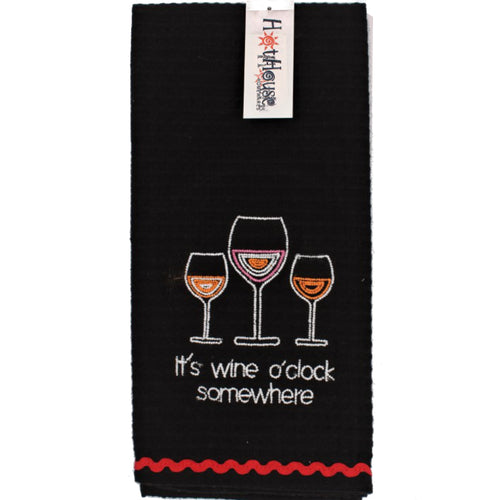 Hot House Its Wine O'clock Somewhere Tea Towel - Have To Have It NZ