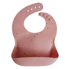 Load image into Gallery viewer, Mushie Pink Confetti Silicone Bib - Have To Have It NZ