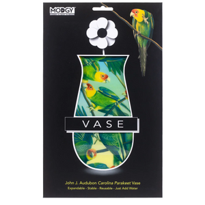 Modgy Collapsible John Audubon Parakeets Vase - Have To Have It NZ
