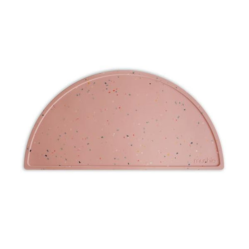 Mushie Pink Confetti Silicone Placemat - Have To Have It NZ