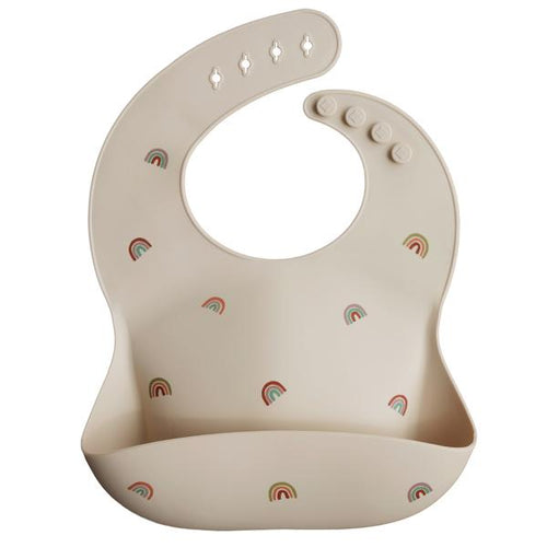 Mushie Rainbow Silicone Bib - Have To Have It NZ