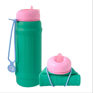 Rolla Bottle Pink/Green Collapsible Water Bottle - Have To Have It NZ