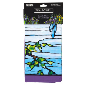 Modgy 100% Cotton Tiffany Iris Landscape Tea Towel Packaging