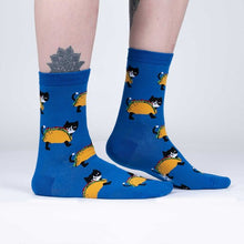 Load image into Gallery viewer, Let&#39;s Taco &#39;bout Cats Sock It To Me Women&#39;s Crew Socks - Have To Have It NZ