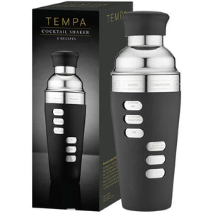 Tempa 750ml Matt Black Dial A Drink Cocktail Shaker - Have To Have It NZ