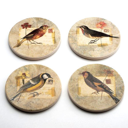 Ceramic Exotic Bird Coasters - Set Of 4 - Have To Have It NZ