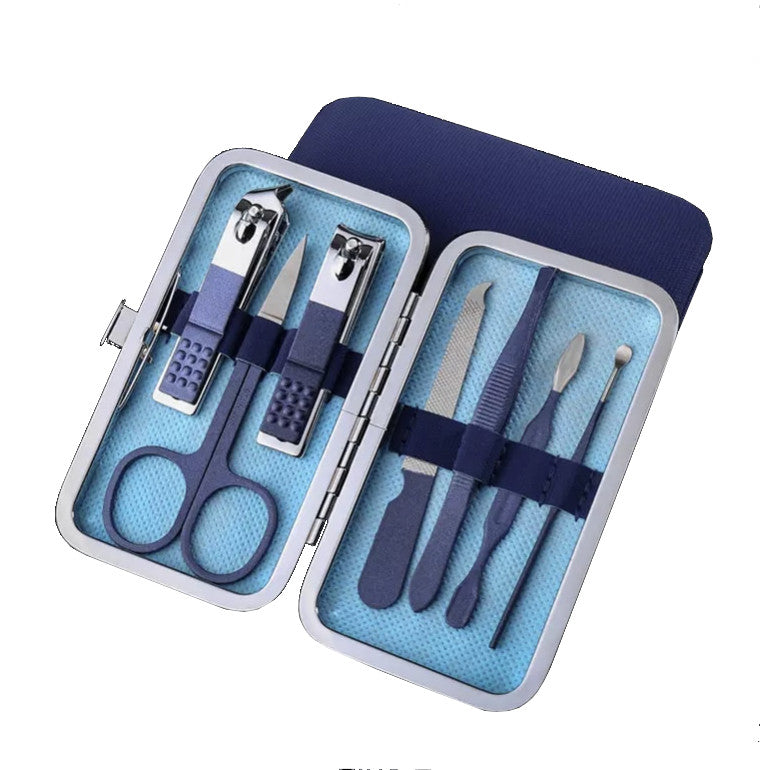 Navy PU 7 Piece Nail Care Kit - Have To Have It NZ