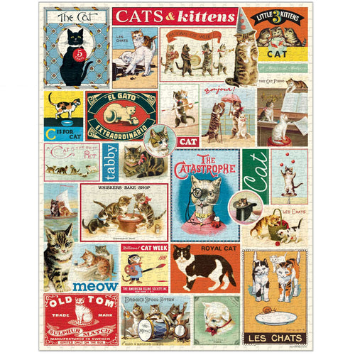 Cavallini & Co Cats & Kittens 1000Pce Vintage Puzzle - Have To Have It NZ