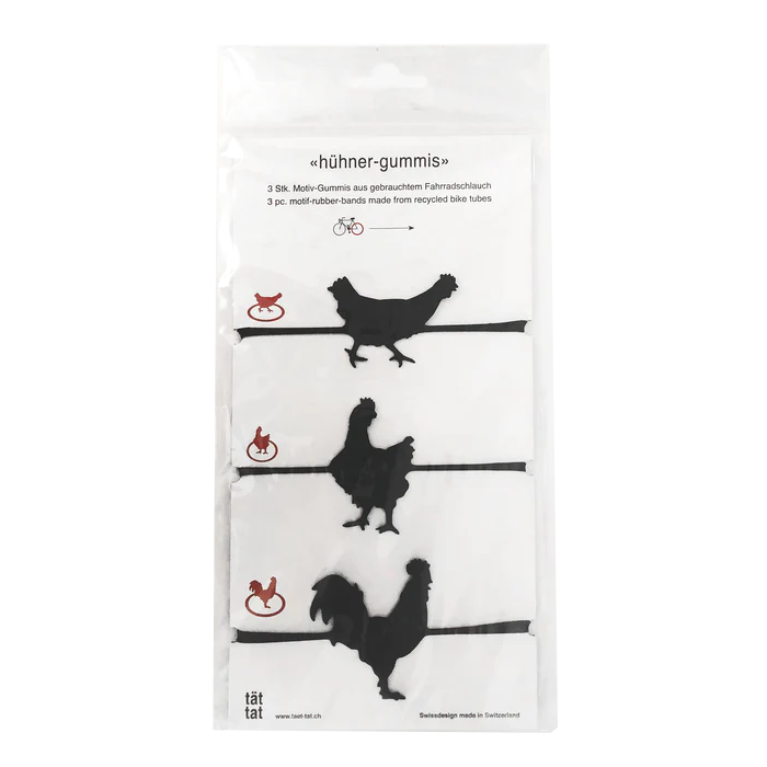 Tät-Tat Recycled Bicycle Tube Chicken Bands Set Of 3 - Have To Have It NZ