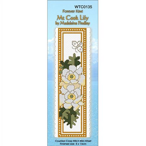 Madeleine Findley Mt. Cook Lily Cross Stitch Bookmark Kit - Have To Have It NZ