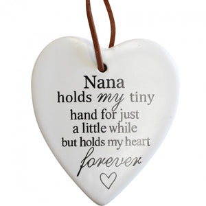 Nana Ceramic Hanging Heart - Have To Have It NZ