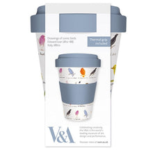 Load image into Gallery viewer, V&amp;A Museum Edward Lear Birds Reusable Bamboo Travel Mug - Have To Have It NZ