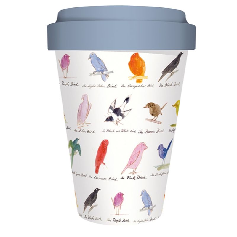 V&A Museum Edward Lear Birds Reusable Bamboo Travel Mug - Have To Have It NZ