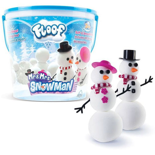 Floof Mr & Mrs Snowman Indoor Snow & 22 Snowman Accessories - Have To Have It NZ