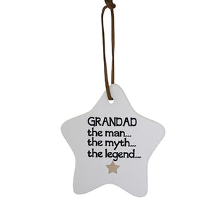 Grandad Ceramic Hanging Star - Have To Have It NZ