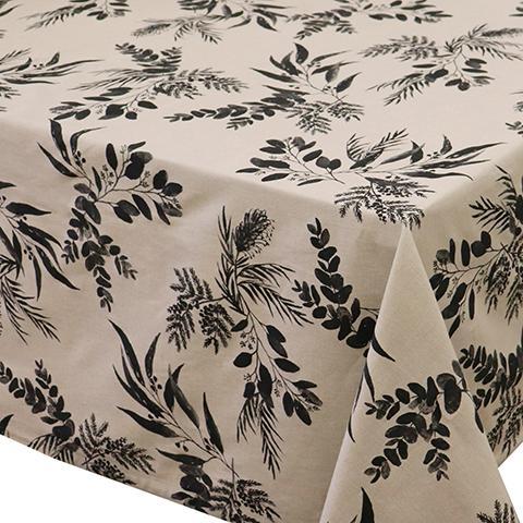 Madras Link 100% Cotton 150x230cm Coorong Charcoal Tablecloth - Have To Have It NZ